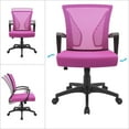 thumbnail image 3 of Lacoo Mid-Back Office Desk Chair Ergonomic Mesh Task Chair with Lumbar Support, Pink, 3 of 7