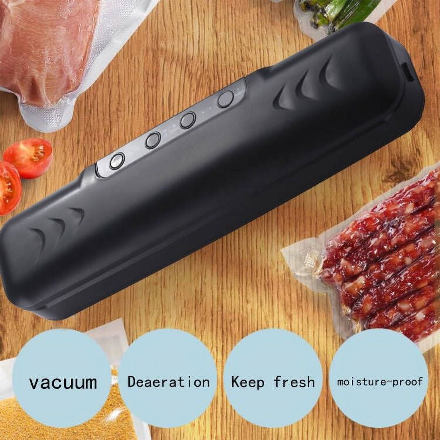 Iumwxz Automatic Vacuum Sealer Machine for Food Preservation with 4 Sealing Modes, Compact Kitchen Appliance Includes Bags and Cord for Sous Vide, Freezer Storage, and Meal Prep