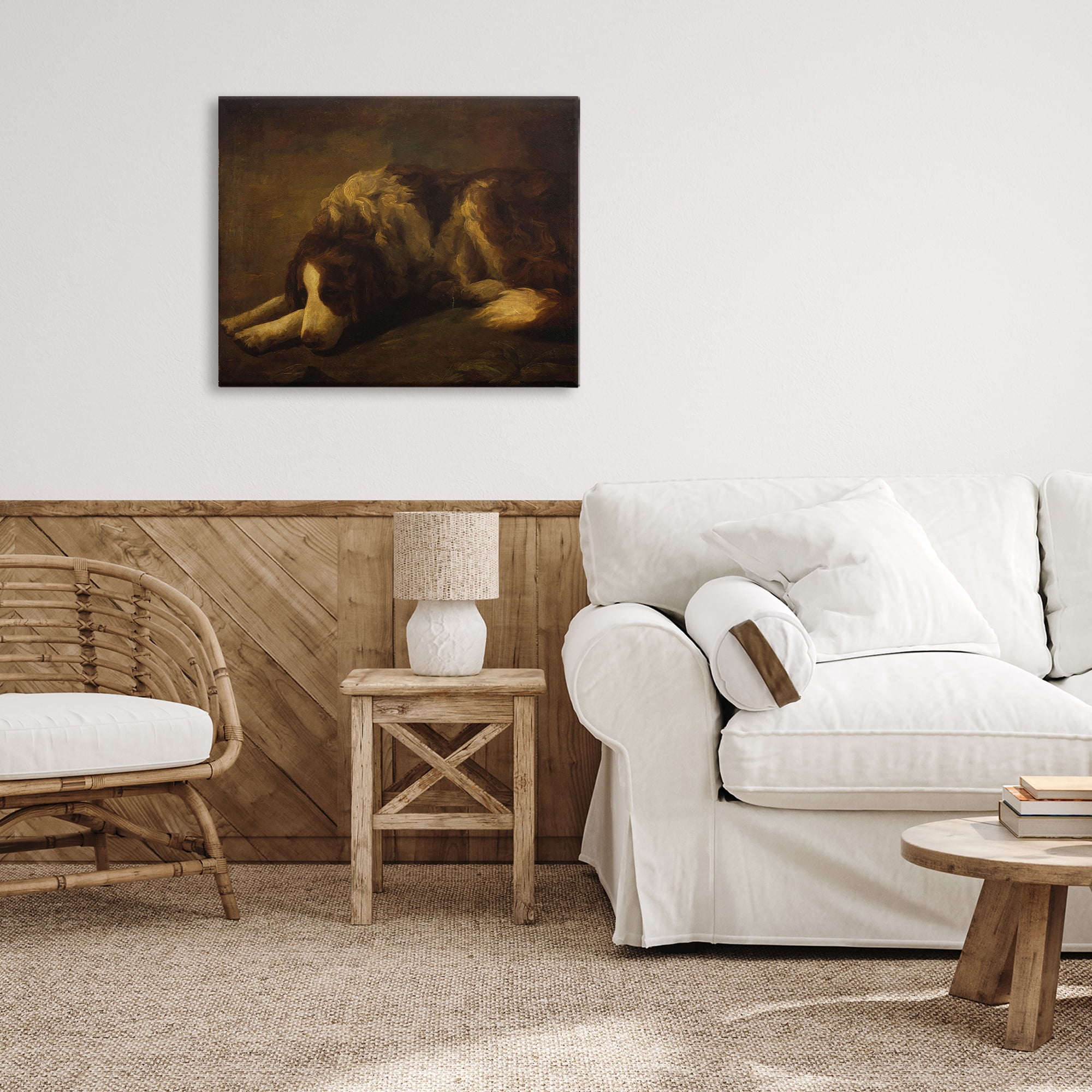 Stupell Industries Dim Lighted Classic Dog Canvas Wall Art, design by Lil' Rue