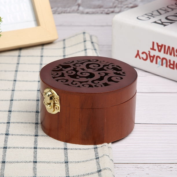 Caja De Madera Redonda Vintage Para Joyas, Caja De... – Grandado