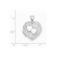 thumbnail image 2 of Primal Silver Sterling Silver Rhodium Plated Heart Locket Necklace, 2 of 5