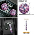 thumbnail image 7 of Yuyamidu Pink Butterfly Car Front Seat Cover Set 12 PCS Flower Bucket Seat Covers Armrest Pad Steering Wheel Cover Seat Belt Pads Trash Can Air Vent Pocket Rearview Mirror Cover Cup Mat Keychain, 7 of 7