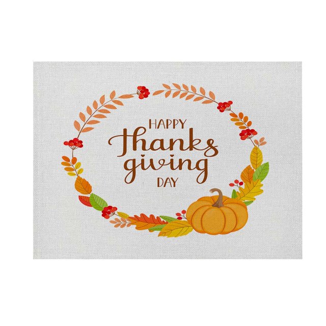 Halloween Decorations Vintage Thanksgiving Pumpkin Turkey Maple Leaf Placemats Autumn Table Decoration