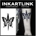 thumbnail image 1 of shiyou-Tattoo Tech, 2 Sheets Medium Semi Permanent Tattoo, Temporary Tattoos, Last 1-2 Weeks, Waterproof, Realistic Look, No Adhesive, No Reflection (Butterfly Sword), 1 of 4