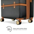 thumbnail image 4 of BADGLEY MISCHKA Grace 3 Piece Expandable Retro Luggage Set - Black, 4 of 5