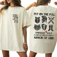 thumbnail image 3 of Put On The Full Armor of God Christian Graphic Unisex T-Shirt, Bible Verse Faith-Based Shirt for Men and Women, Religious Streetwear Apparel, Sizes S–5XL, 3 of 7