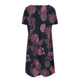 thumbnail image 4 of Robes pour Femmes 2024 Été Surdimensionné Décontracté Col Rond Imprimé Manches Courtes Robe avec Poche 50 % de Réduction!, 4 of 5