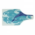 thumbnail image 1 of Dolphin Cutting Board, Abstract Representation of Waves Aqua Life Soft Color Image Nature Scenes, Tempered Glass Cutting and Serving Board, Wine Bottle Shape, Violet Blue Sky Blue, by Ambesonne, 1 of 1