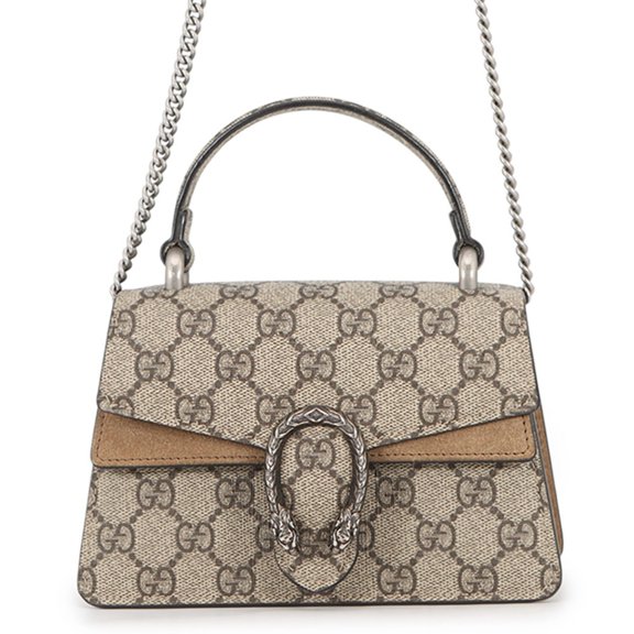 Pre-Owned Gucci GG Supreme Suede Dionysus Handbag 752029 GUCCI 2-way Shoulder Bag