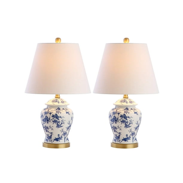 Lámparas de mesa JONATHAN Y Penelope 22 Chinoiserie Classic Azul/Blanco
