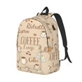thumbnail image 2 of Daiia Coffee Time Vintage Canvas Backpack for Men and Women ,Hiking Backpack,Travel Laptop Bag for School,Large Capacity Backpack, 2 of 8