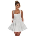 thumbnail image 1 of Vestido de bienvenida Dessiny con tirantes finos y lentejuelas blancas para mujer, 1 of 6