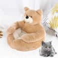thumbnail image 4 of Camas para perros Bear Hug para perros pequeños, cama para perros, cama para gatos, sofá lavable, cómodas, bonitas y duraderas, camas para mascotas, f - Caqui 60cm Sunnimix Cama para gatos con forma de oso, 4 of 7
