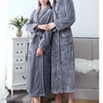 thumbnail image 2 of Lindreshi Robes for Women Clearance Adult Home Wear Flannel Nightgown Long Coral Velvet Bathrobe, 2 of 5