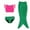 Hot Pink, variant on thosestan Mermaid Girls Bathing Suit 3Pcs Sequin Top, Bikini Bottoms Fish Tail Swimsuit Kids Beach Pool Swimwear 3-12Y
