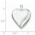 thumbnail image 3 of Médaillon en Forme de Cœur en Argent Sterling Rhodié QLS647 (20mm x 20mm), 3 of 3