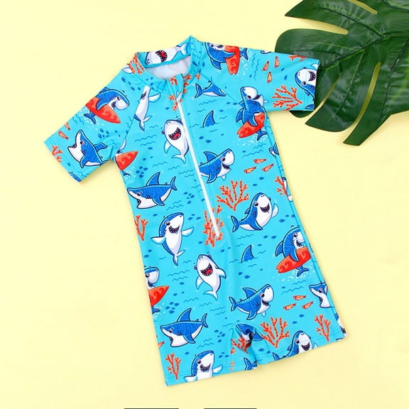 Swimsuit Boy 1 Pc Zipper Swimwear Baby Boys' Swimwear Toddler Swimsuit Boy Set 2T