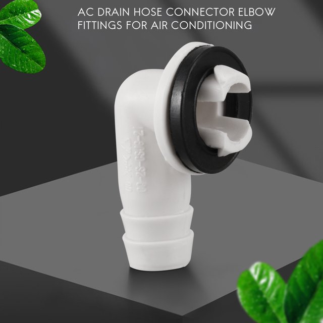 Air Conditioner Ac Drain Hose Connector Elbow Fitting with Rubber Ring for Mini-Split Units and Window Ac Unit 3/5 Inch(15Mm)
