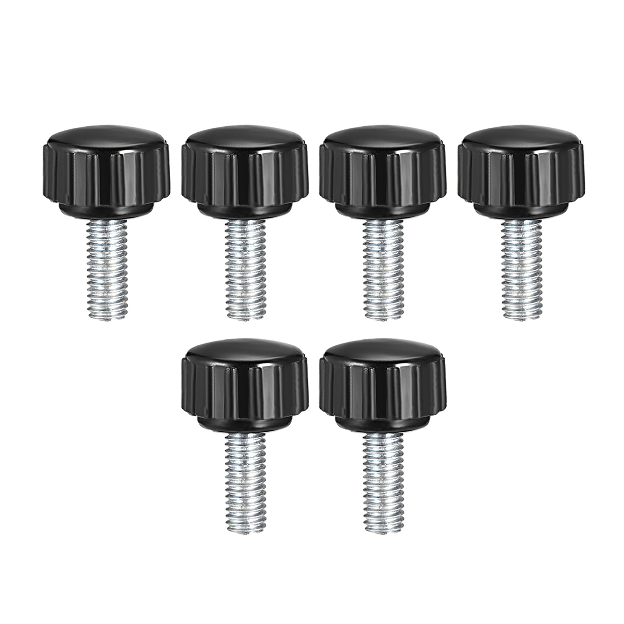 M5 x 15mm Male Thread Knurled Clamping Knobs Grip Thumb Screw on Type
