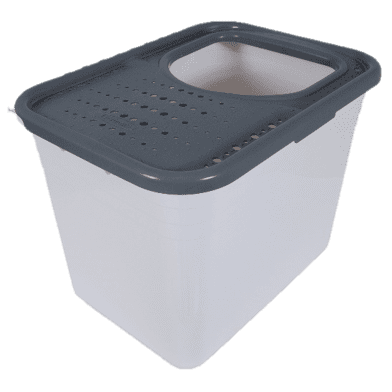 kitty litter box with lid