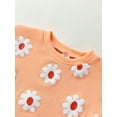 thumbnail image 4 of Suealasg Baby Girls Romper Short Sleeve Round Neck Flower Print Bodysuit Jumpsuit 3M 6M 12M 18M 24M Newborn Girls Summer Casual Clothes, 4 of 6
