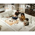 thumbnail image 6 of CHIC HOUSE Module Modular Oversized Couch Corduroy Customizable Chaise Chenille Fabric Ottoman Sectional Sofa Upholstered Convertible Seater Corner Couch, 6 of 9
