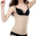 thumbnail image 4 of GENEMA Womens Underbust Waist Corset Vest Tummy Control Shapewear Postpartum Hourglass Body Shaper Cincher Tank Top with Hooks, 4 of 16
