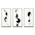 thumbnail image 2 of Designart "Monochromatic Symphony Subtle Ink IV" Abstract Painting Framed Wall Art Set Of 3 - Black Modern Frame Gallery Wall Set For Home Decor, 2 of 6