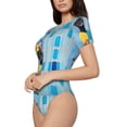 thumbnail image 2 of Naloa Prague Ratter Dog in Bathtub Women's Short-Sleeved Onesie, One-Piece Swimsuit for Parties, dates, clubs - XX-Large, 2 of 9