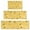Yellow Lemon Fruit, variant on Yellow Lemon Fruits StripedGreen Pattern Kitchen Rugs Sets Of 3,Kitchen Runner Rugs Non Skid Washable,Decorative Kitchen Floor Mats for Kitchen,Sink,Laundry,17"x30" 17"x47" 17"x59"