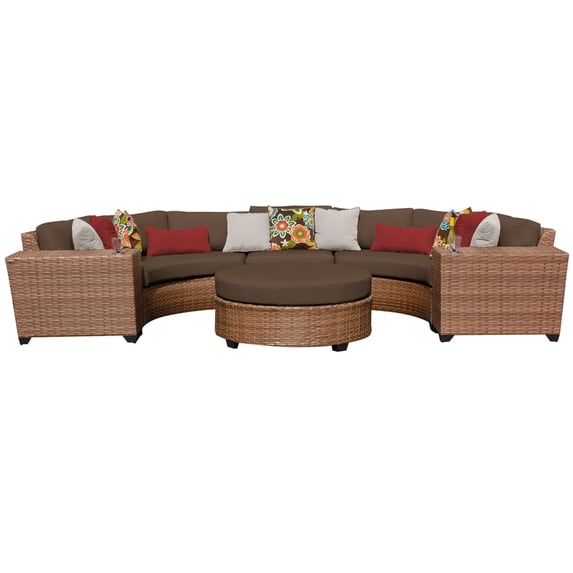 Tuscan 6 Piece Outdoor Wicker Patio Furniture Set 06c