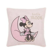 Disney Twinkle Twinkle Minnie Mouse "Hello Moon" Throw Pillow in Pink