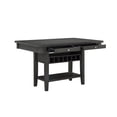 thumbnail image 3 of DeeHome Transitional Gray Finish 1pc Counter Height Table with Storage Drawers Display Shelf Wine Rack Dining Furniture, 3 of 8