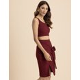 thumbnail image 3 of Moomaya Chic 2 Pcs Knit Coord Set, Wrap Skirt With Crop Top, 3 of 9