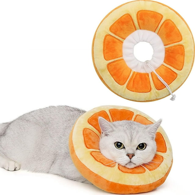 Jinsinto Collier Cône de Chat Réglable Doux, Collier de Récupération Mignon pour Chat, Cônes de Chat après Chirurgie pour Chatons
