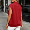 thumbnail image 5 of Kezqiaxn Crewneck Sweatshirts Women Fall Short Sleeve Casual Pullover Tops with Pocket Trendy Womens Sweatshirt Women's Clothing, 5 of 6