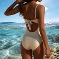 thumbnail image 4 of Edvintorg Bathing Suit for Women Tummy Control One Piece Swimsuit Cutout Back Swimwear Monokini with Adjustable Spaghetti Straps, 4 of 6