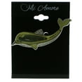 thumbnail image 2 of Dolphin Brooch-Pin Silver-Tone & Green Metal With Crystal Accents LQP808, 2 of 2