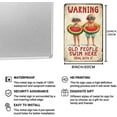 thumbnail image 2 of Metal Tin Sign Warning Old People Swim Here Couple Vintage For Home Outdoor Indoor Office Bar Yard Decor 8x12 Inch, 2 of 6