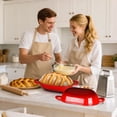 thumbnail image 5 of TLGREEN 2.5qt Enameled Cast Iron Dutch Oven for  Bread Baking, Oven Safe Dutch Oven Pot with Lid, Non-Stick Bread Oven Pot, Easy Cleaning, Red, 5 of 11