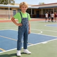 thumbnail image 5 of ATOGUTA Boys Summer Outfits Denim Overalls and Short Sleeve T-shirts with Socks Kids Girls Clothes Size 3T-12, Mint Green, 5 of 8