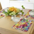thumbnail image 4 of Ambesonne Pastel Place Mats Set of 4, Vivid Messy Watercolors, Standard Size, Multicolor, 4 of 6