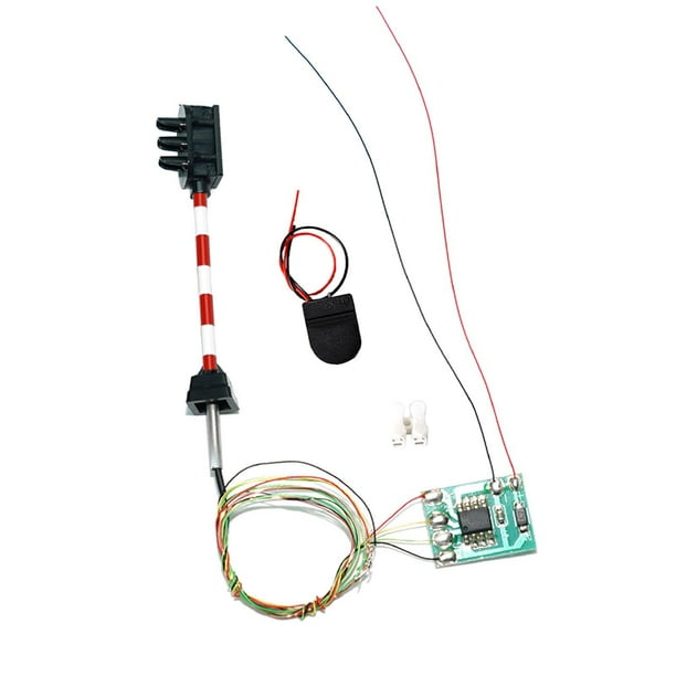 Tren de ferrocarril modelo 3 LED escala N con placa de circuito controlador semáforo Poste rojo y blanco