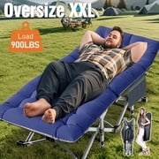 MOPHOTO XXL Oversized 78 Portable Heavy Duty Camping Cot for Adults, Rollaway Guest Bed Sleeping Cot with Mattress, Outdoor Folding Bed with Carry Bag