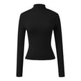 thumbnail image 6 of SHITINN Womens Long Sleeve Turtleneck Crop Tops Basic Slim Fitted Going Out T Shirts Winter Cloth Womens Short Sleeve Blouses Womens Summer Outfits Women Blouse, 6 of 6