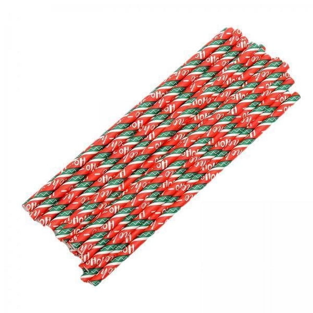 Pajitas De Papel Navideñas De 3x25 Piezas, Pajitas Decorativas Para Celebración D