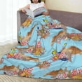 thumbnail image 6 of Sikiie Turtles And Corals Ultra-Soft Micro flannel Blanket Luxury All Seasons Warm Blanket for Bedding Sofa and Travel (4 sizes)-50"x40", 6 of 7
