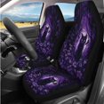 thumbnail image 4 of XYZCANDO Black Cat 14 Pieces Car Seat Covers Full Set Steering Wheel Cover Center Console Pad Seat Belt Pads Headrest Covers Cup Coasters for Most Cars SUVs Sedans, 4 of 7