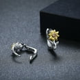 thumbnail image 2 of Coachuhhar Sunflower Hoop Earrings, Hypoallergenic, Sterling Silver, Includes Gift Box, 11mm, 2 of 7