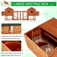 thumbnail image 4 of AECOJOY 123" Large Wooden Chicken Coop Clearance with Nesting Boxes for 6-8 Chickens in Natural Wood, 4 of 9